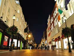A view of Grafton Street under a night sky