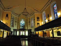A view inside of St Ann's Church