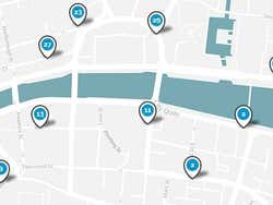 Dublin bikes map showing collection points