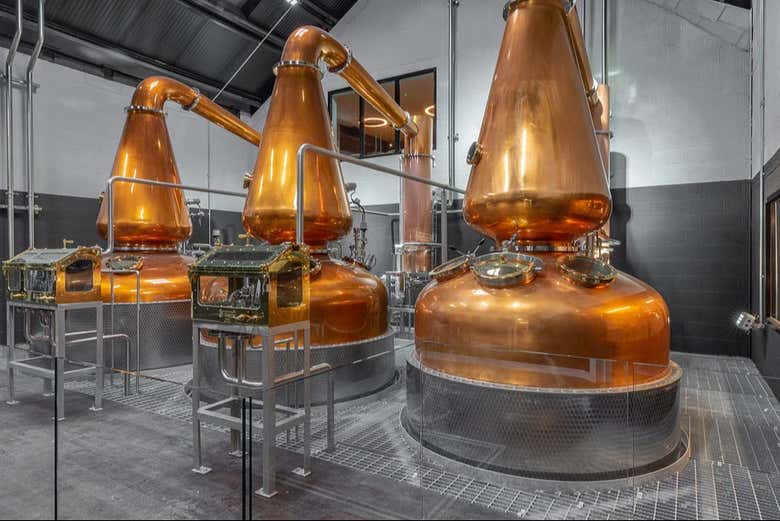 The whiskey stills on display